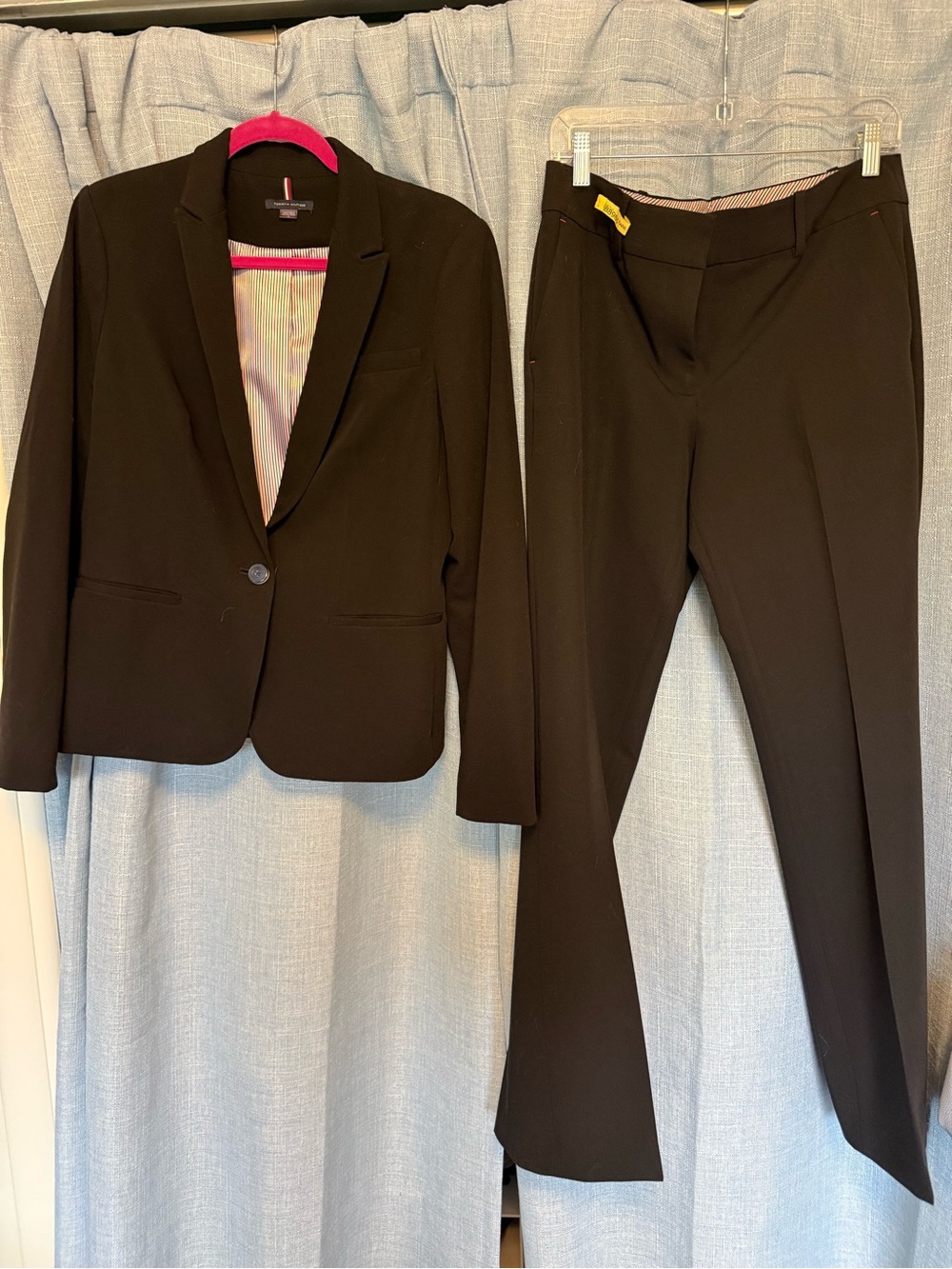 Black Women's Tommy Hilfiger Tailored Blazer and Pants Set